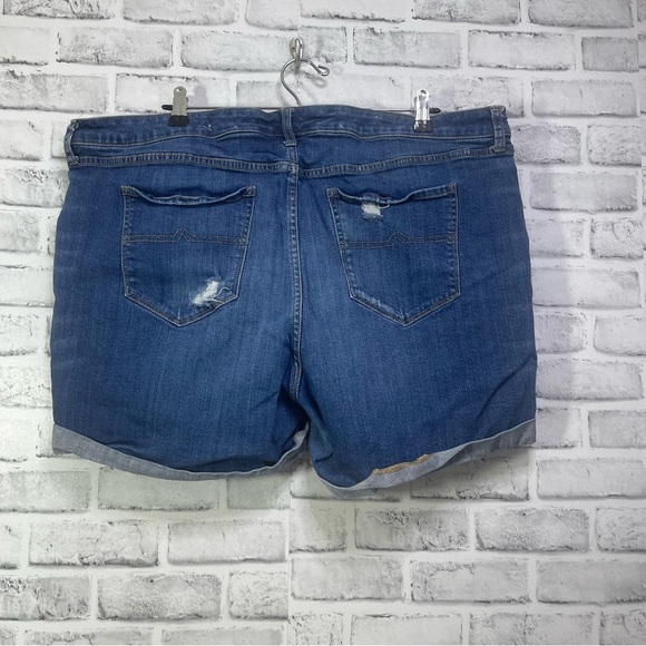 Arizona Jean Co. Distressed Cuffed Stretch Jean Shorts 18 Jrs. Plus - Picture 4 of 6